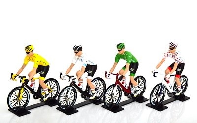 TOUR DE FRANCE 2022 SET 4-PACK BICYCLES AND FIGURES LIMITED EDITION 