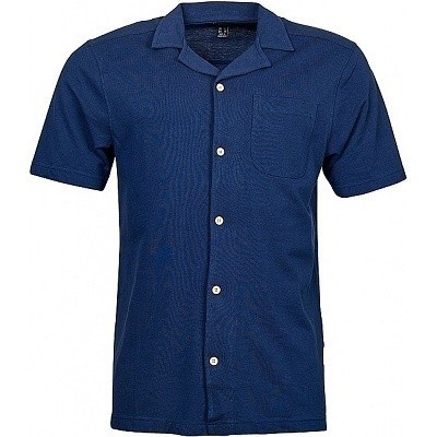 Pánské tričko s límečkem NORTH 56°4 s rozhalenkou tmavě modré 4XL - 6XL krátký rukáv