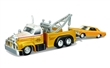 MAISTO DESIGN MACK B-61 1953 TOW TRUCK w/ BUICK RIVIERA 1965 YELLOW