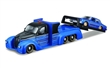 MAISTO DESIGN MISSILE TOW FLATBED w/ CHEVROLET CAPRICE 1987 BLUE